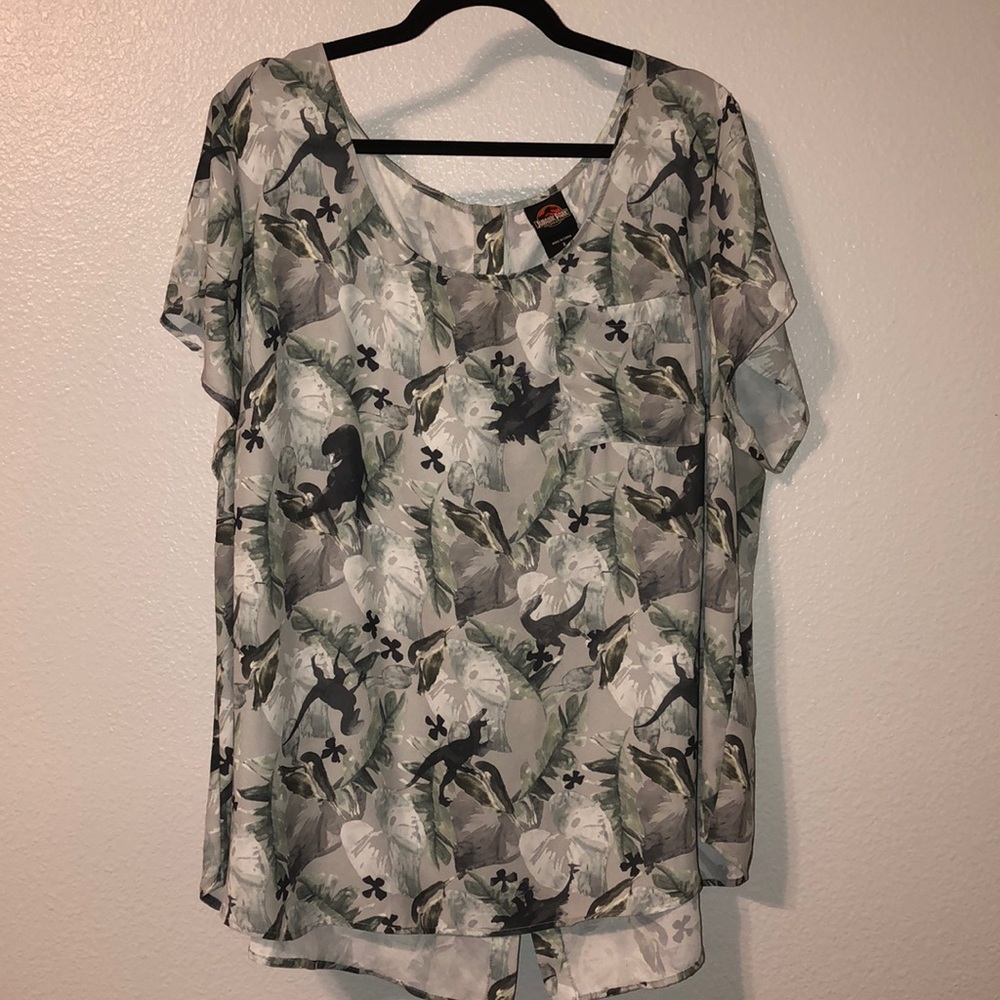 Torrid Jurassic Park Silk Top